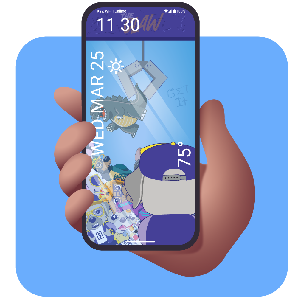 UI of an arcade claw machine
