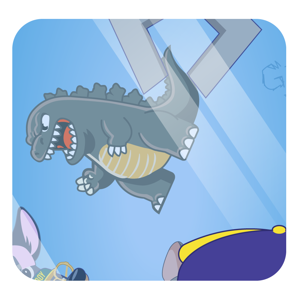 toy dinosaur and arcade claw