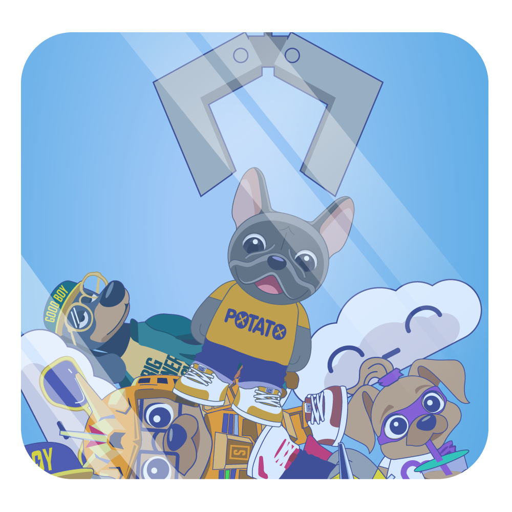 cartoon toy claw machine featuring figurines toys of dogs